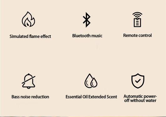 Humidificador Aromático con Llama LED, Control Bluetooth y Difusor 150ml - Image 10