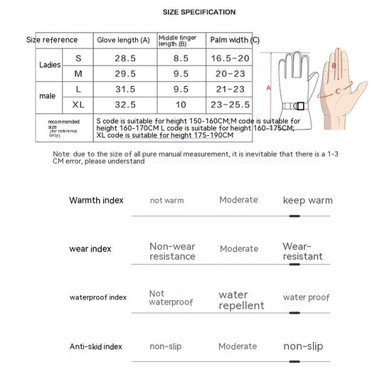Guantes de Esquí Acolchados Impermeables y Cálidos - Image 15