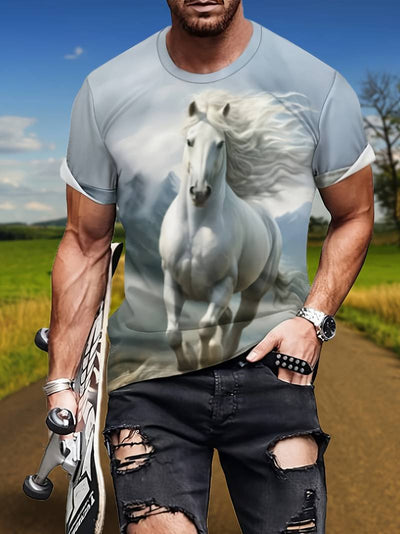 Camiseta Manga Corta con Impresión 3D para Hombre - Image 19