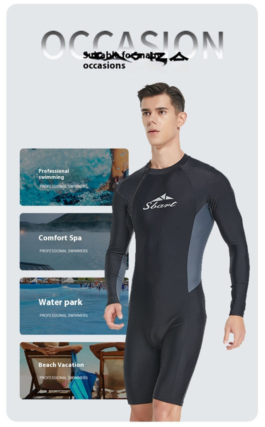 Traje de Baño Deportivo Manga Larga con Protección Solar - Image 10