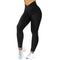 Calça Legging de Yoga Cintura Alta com Estampa Cruzada nos Quadris