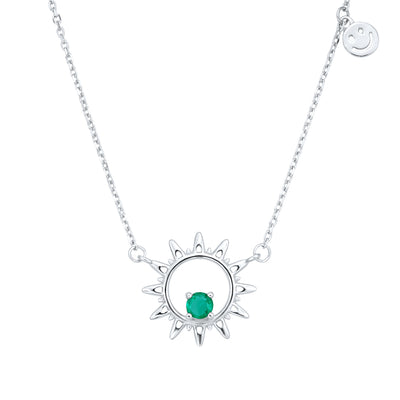 Collar Cadena Esmeralda Verde con Dije Redondo - Elegancia y Personalidad - Image 5