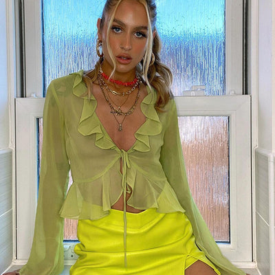 Blusa Transparente Escote Profundo Fungus Edge - Image 16