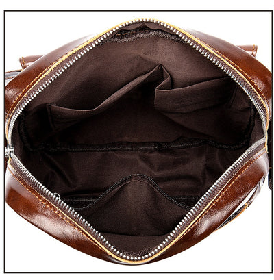 Bolso Mensajero de Cuero Vintage para Hombre - Piel Vacuna Premium - Image 17