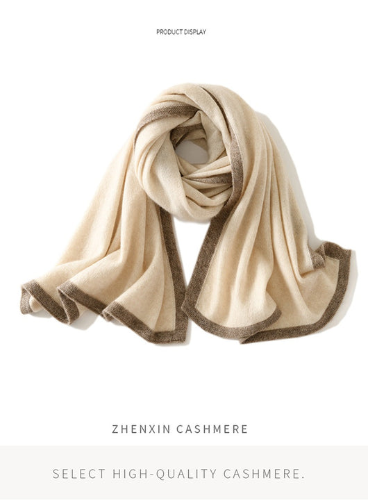 Bufanda Cashmere Tejida con Diseño Geométrico Bloques de Color - Estilo Occidental - Image 20