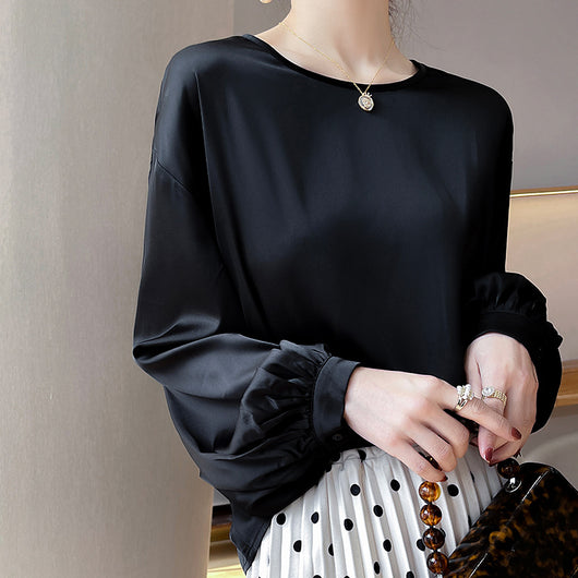 Camiseta Cuello Redondo Escote Elegante Minimalista - Image 15