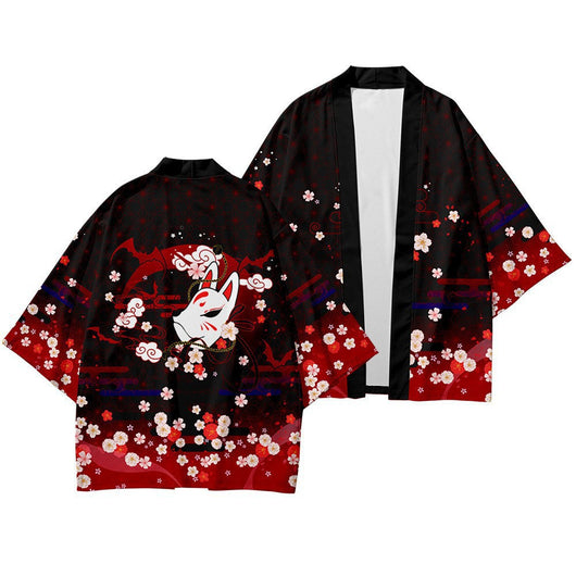 Bata Kimono Hombre Estilo Ukiyo-e Carpa Japonesa - Image 15