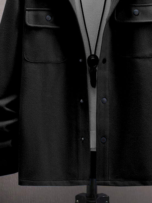 Abrigo Elegante para Hombre con Botones y Bolsillos de Solapa - Image 10