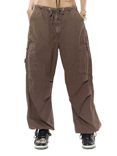 Pantalones Retro Anchos con Cintura Ajustable y Tobillo Anudado - Image 7