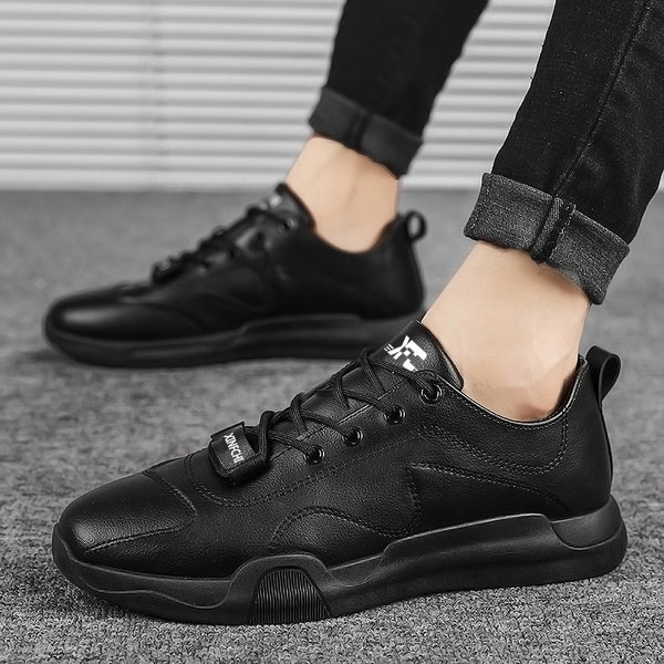 Tenis de Cuero con Cordones y Suela Ligera Flexible