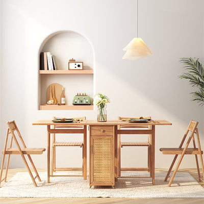 Mesa Comedor Plegable de Ratán Multifuncional para el Hogar - Image 3