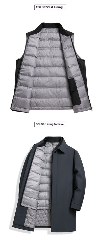 Chaqueta de Plumas de Pato Blanca para Hombre - Estilo Casual Ejecutivo - Image 18