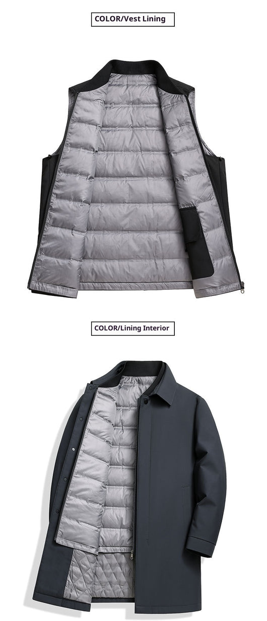 Chaqueta de Plumas de Pato Blanca para Hombre - Estilo Casual Ejecutivo - Image 18