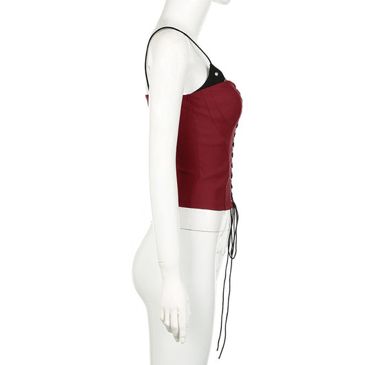 Camiseta Ajustada Bicolor con Encaje y Control de Cintura - Image 7