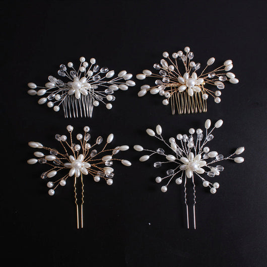 Peineta Nupcial de Cristal y Perlas Coreanas - Accesorio Artesanal para Novia - Image 5