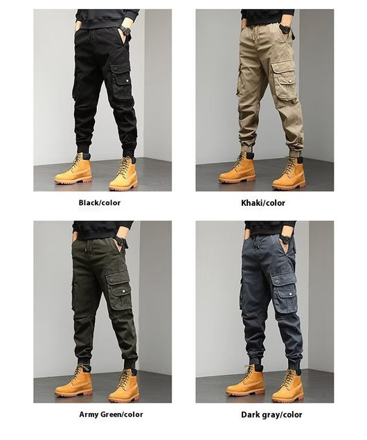Pantalones Casuales Sueltos con Cintura Elástica y Múltiples Bolsillos - Image 7