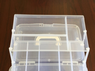 Caja de herramientas artística de 2 niveles con compartimentos - Image 22