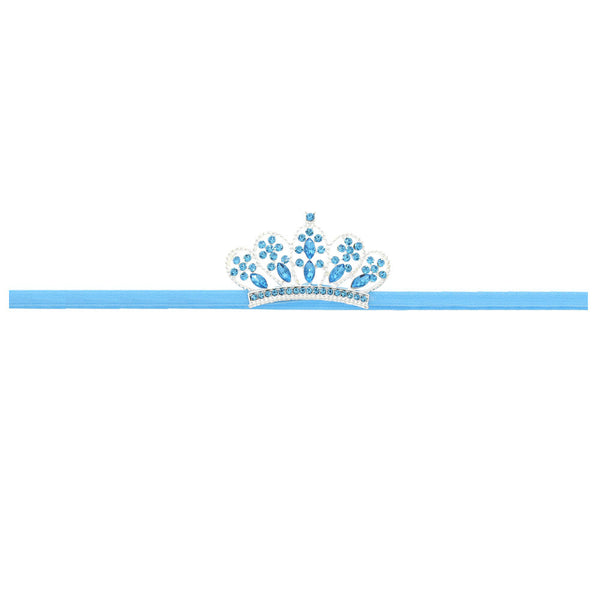 Diadema Elástica Fina con Corona de Cristales para Bebé - Image 5