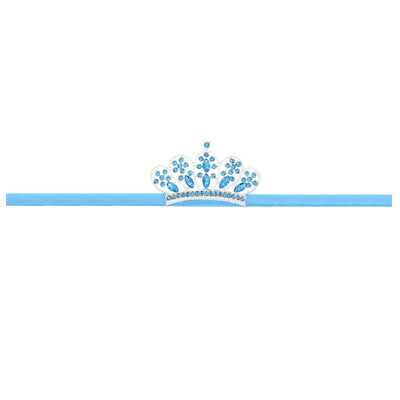 Diadema Elástica Fina con Corona de Cristales para Bebé - Image 5
