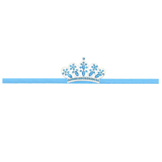 Diadema Elástica Fina con Corona de Cristales para Bebé - Image 5