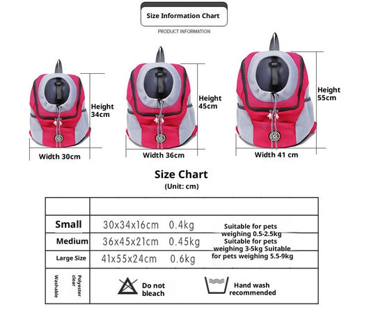 Orange and grey pet carrier backpack with breathable mesh, adjustable neck opening, and front zipper pocket. - Image 9