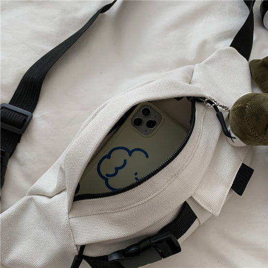 Bolsa Mensajero Harajuku Estilo Coreano para Estudiantes - Lienzo Resistente - Image 5