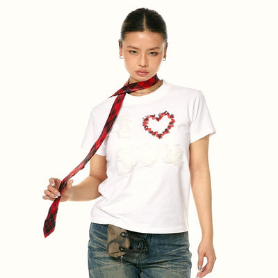 Blusa Casual de Algodón con Bordado de Amor - Image 12