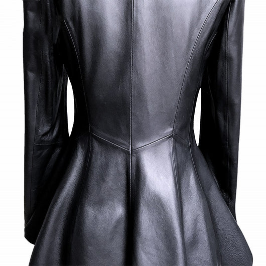 Chaqueta de Cuero Corta para Mujer - Image 10