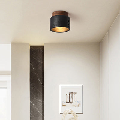 Lámpara de Techo Moderna Minimalista Negra y Amarilla