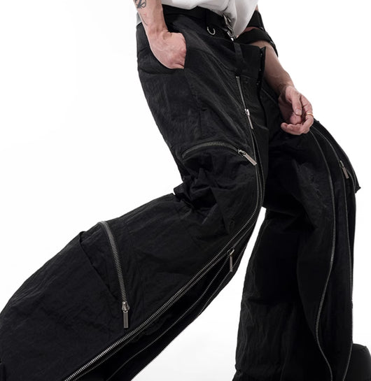 Pantalones Casuales con Diseño Multi-Cierre de Tres Pliegues - Image 3