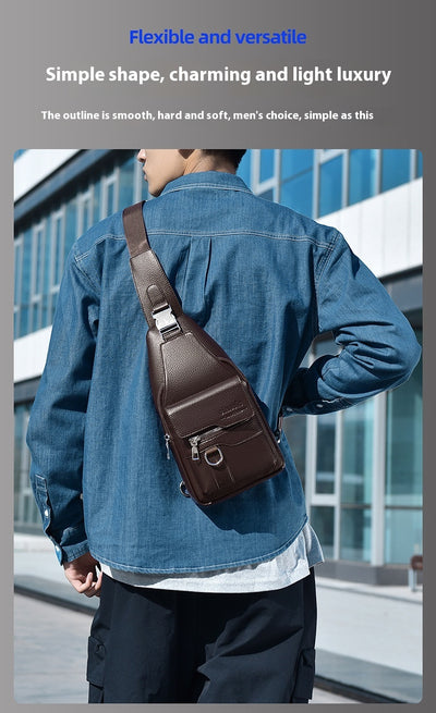 Bolsa de Pecho Retro para Hombre - Gran Capacidad Impermeable - Image 17
