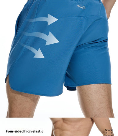 Shorts de Entrenamiento Hombre Cuatro Direcciones Stretch Costura Láser Transpirable Verano - Image 10
