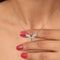 Collar Arcángel Miguel Plata 925 con Piedra Blanca para Mujer
