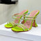 Sandalias de Cuero con Strass para Mujer