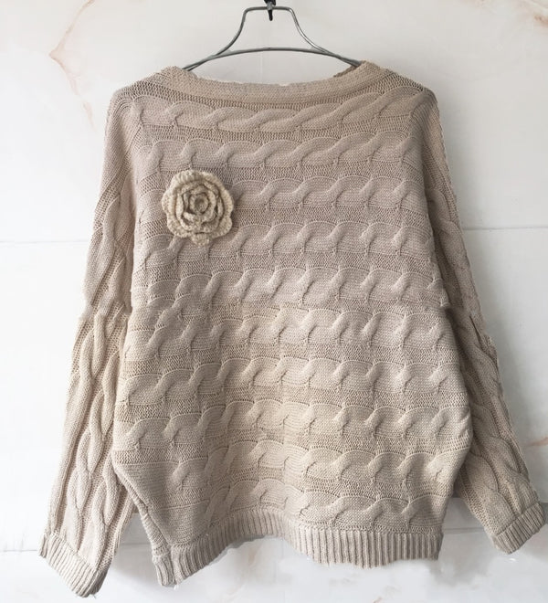 Suéter Tejido con Escote para Mujer