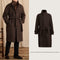 Abrigo Largo de Invierno con Cuello Alzado Formal