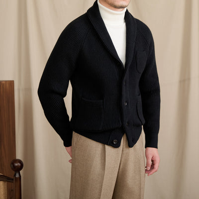 Cardigan Tejido Retro para Hombre - Abrigo Cálido y Versátil - Image 8