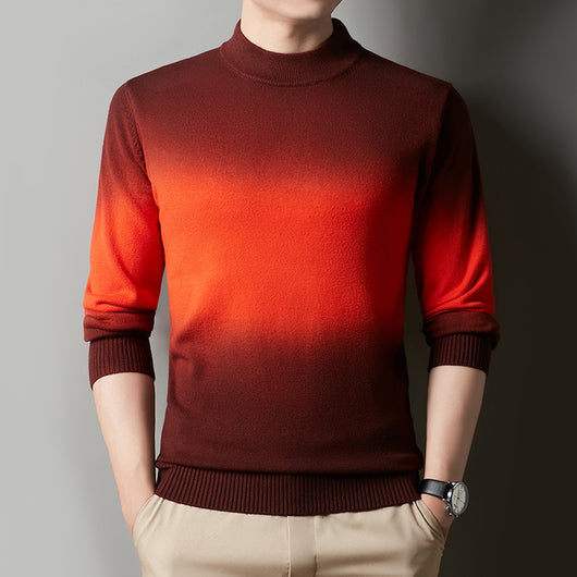 Suéter Cuello Alto Efecto Degradado para Hombre - Image 7
