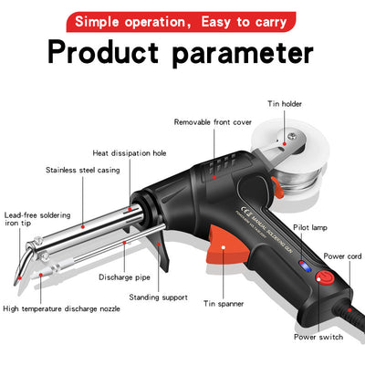 Kit Profesional de Soldadura con Pistola y Luz LED - Image 3