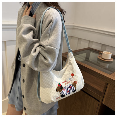 Bolso Tote Retro de Gran Capacidad para Mujer - Bolsa Casual de Hombro - Image 37