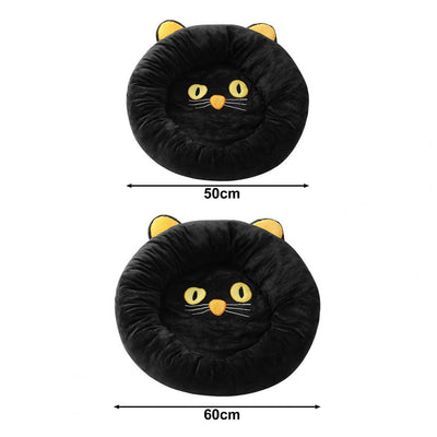 Cama Nido para Gatos en Forma de Gato Negro - Cómoda y Acogedora con Soporte Cervical - Image 2