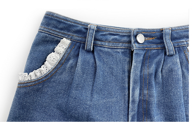 Shorts de Encaje Cintura Alta y Largo Extendido - Image 11