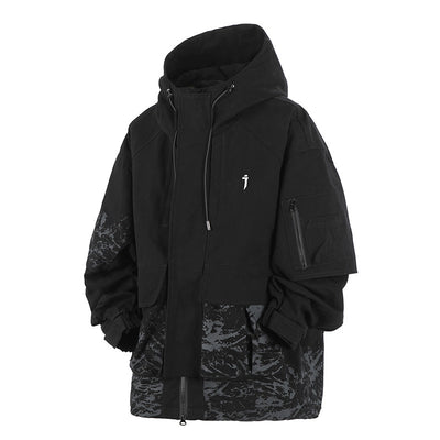 Chaqueta Impermeable con Capucha y Bolsillos Funcionales para Hombre - Image 4