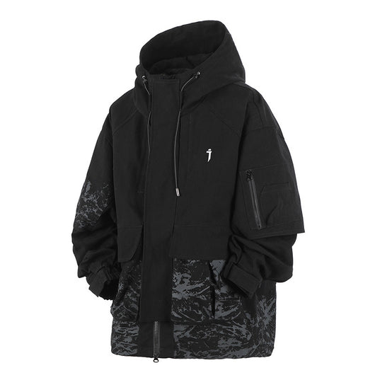 Chaqueta Impermeable con Capucha y Bolsillos Funcionales para Hombre - Image 4