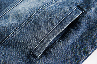 Chaqueta Denim con Costuras Irregulares y Efecto Dos Piezas - Image 22