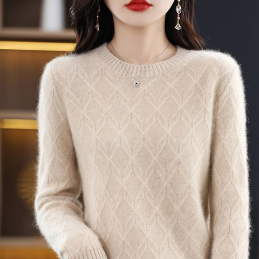 Suéter Jacquard Grueso para Mujer - Abrigo Cálido Otoño Invierno - Image 9