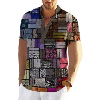 Camisa de Lino Cuadros Hombre - Manga Plaid Elegante - Image 19