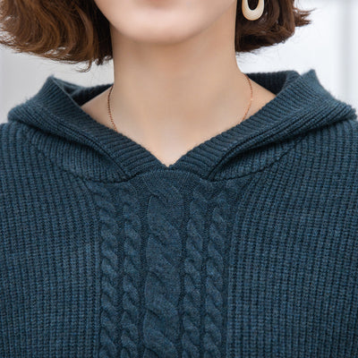 Sudadera con Capucha para Mujer - Suéter Tejido Casual de Manga Larga - Image 18