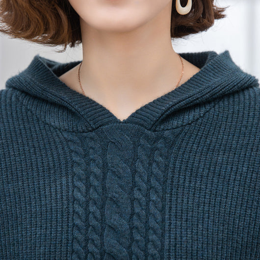 Sudadera con Capucha para Mujer - Suéter Tejido Casual de Manga Larga - Image 18