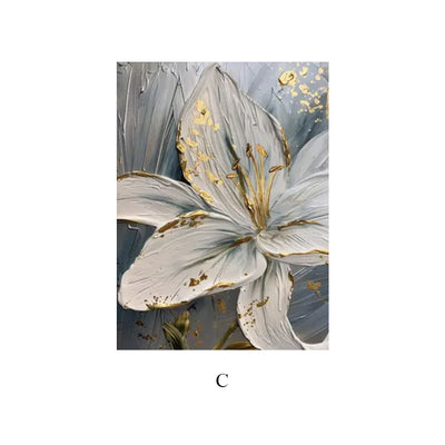 Cuadro Decorativo Estudio Floral Pintado a Mano - Image 8